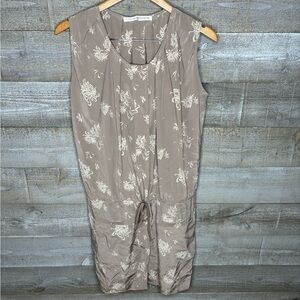 Ulla Johnson 100% silk sleeveless floral drop waist dress size 6